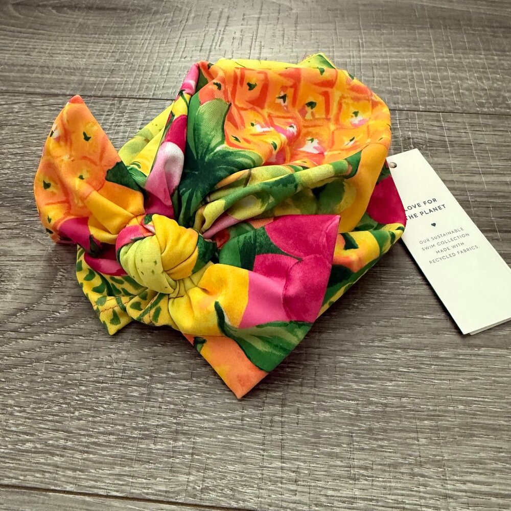 NWT Janie and Jack Spring Summer Tropical Print Head Wrap Toddler 0 - 6 Months